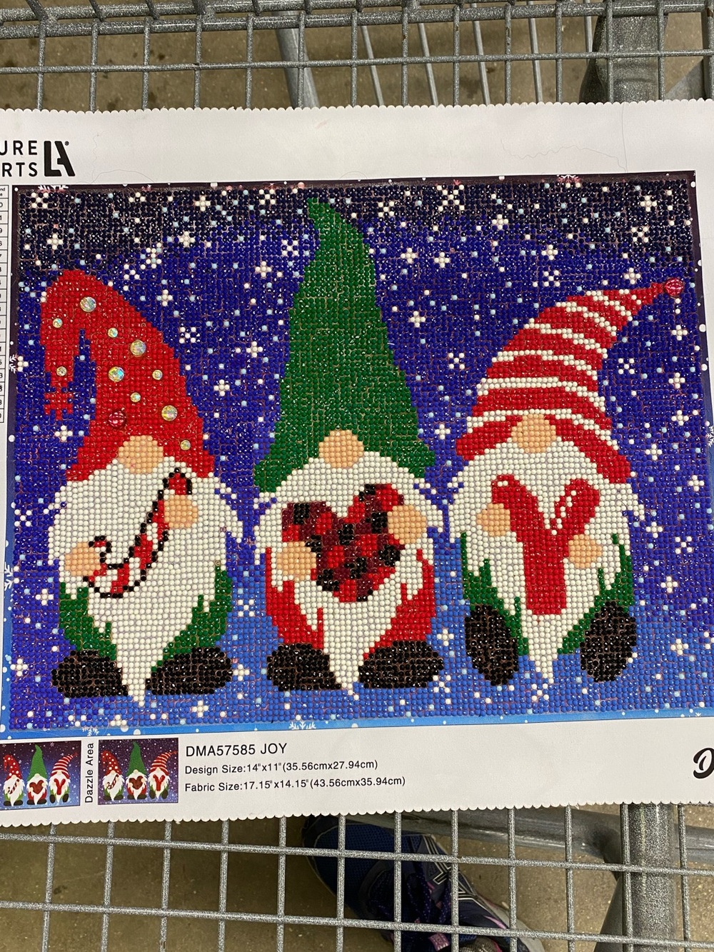 COMPLETED Diamond Dotz JOY Gnomes Christmas Art